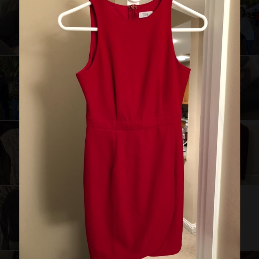 Red cocktail dress